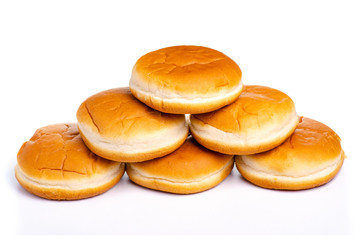 Burger buns food tasty on a white background. Isolation