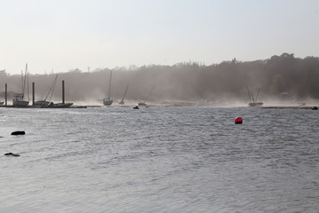 Sea Mist with Yachts on the Isle of Wight in the UK