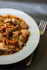 chicken with rice and vegetables
