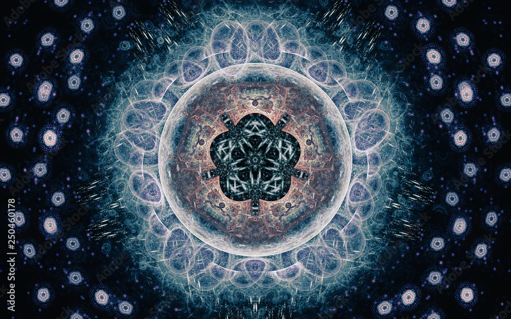 Fototapete digital generated image in the form of abstract geometric shapes of various shades and colors for us