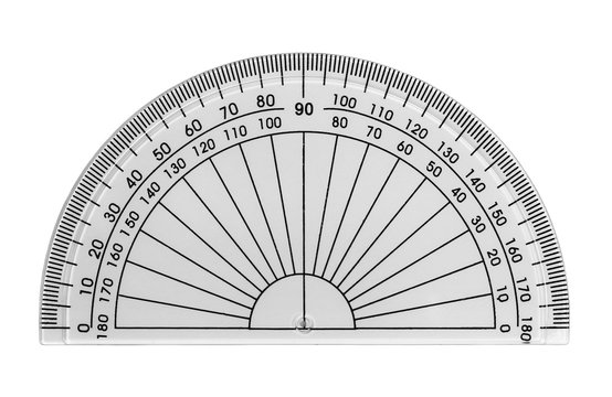 Set Of Drawing Tools, Ruler, Protractor Triangle, Isolated On