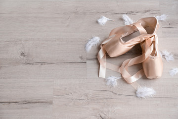 View of ballet shoes 