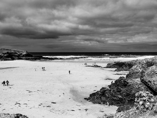 The beautiful sandy beaches in Cornwall England