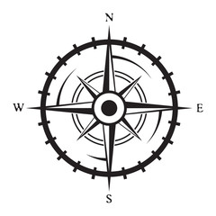 Obraz premium Vector illustration of classic compass showing directions