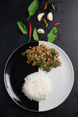 Thai basil fried rice with pork