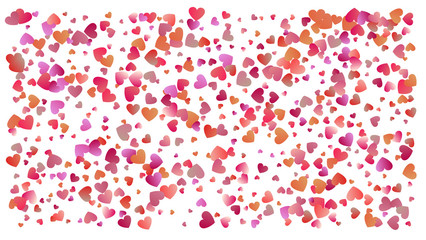 Colored heart confetti for womens holidays