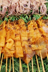 Grilled squid is delicious at street food