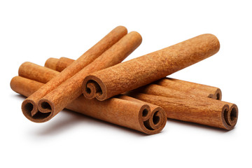 Cinnamon sticks, isolated on white background