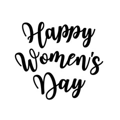 Women's day poster with text. Greeting card with typography design. Lettering banner. 8 march holiday. Vector illustration.