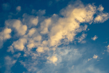 The sunset and clouds