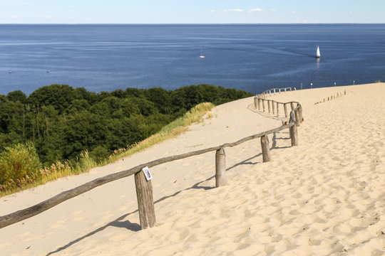 Parnidis sand dune. On the the most beautiful places in Lithunia, popular tourist point. Located in Nida, in Curonian Spit - land strip between curonian lagoon and baltic sea. Unesco heritage site.