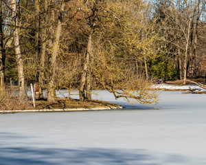 frozen river in winter