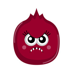 Isolated angry beet cartoon. Vector illustration design
