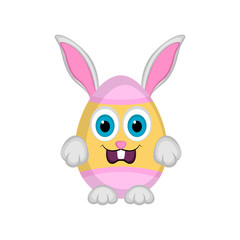 Obraz premium Cute easter bunny egg, Vector illustration design