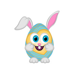 Cute easter bunny egg, Vector illustration design