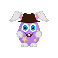 Cute easter bunny egg, Vector illustration design