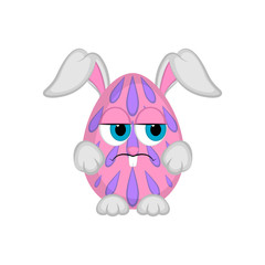 Cute easter bunny egg, Vector illustration design