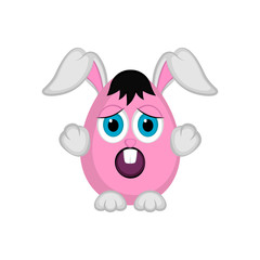 Cute easter bunny egg, Vector illustration design