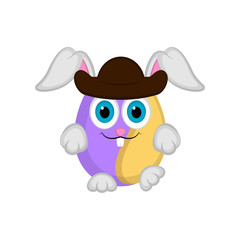 Cute easter bunny egg, Vector illustration design