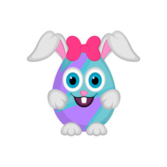 Cute easter bunny egg, Vector illustration design