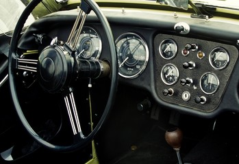 Obraz premium Interior of Old Car