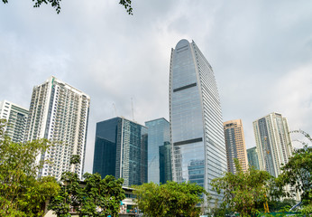 Obraz premium Skyscrapers at Bonifacio Global City - Manila, Philippines