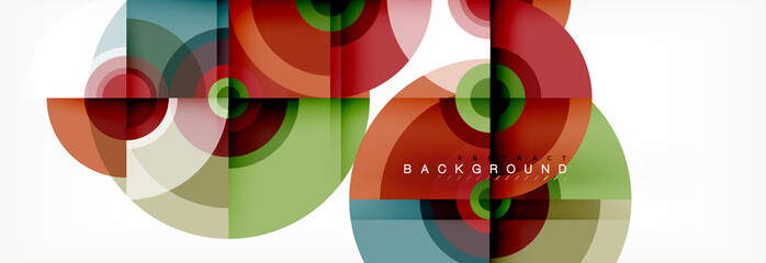 Circle geometric composition abstract background design, cover, template, brochure, flyer.