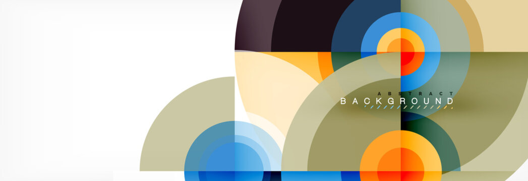 Circle abstract background with triangular shapes for modern design, cover, template, brochure, flyer.