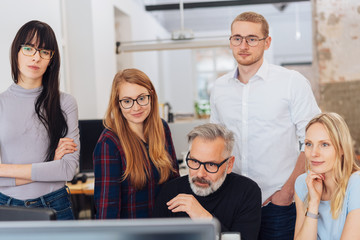 Business team working together on a project