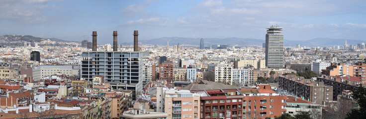 Fototapeta na wymiar Vistas urbanas de barcelona