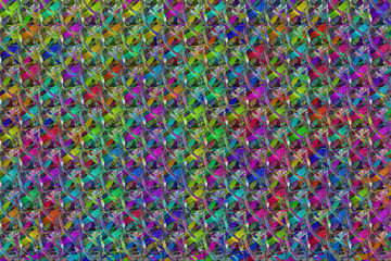 CGI composition, string mats, geometric for design texture, background. 3D render.