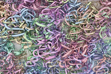 Illustrations of CGI composition, messy string, geometric for graphic design or wallpapers. 3D render.