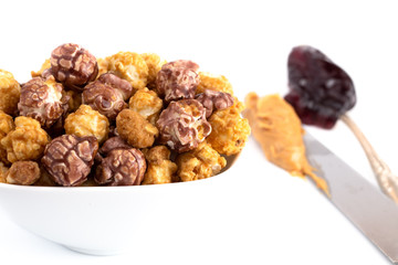 Peanut Butter and Jelly Popcorn