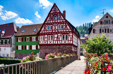   Beautiful city landscape in Calw city, Black Forrest