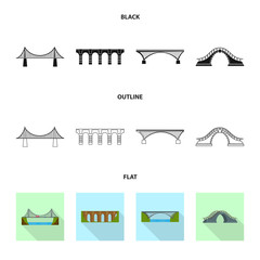 Vector design of connection and design sign. Set of connection and side stock symbol for web.