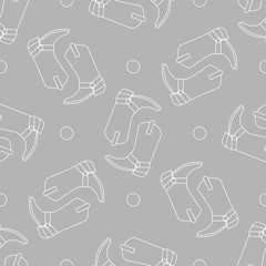 Vector cowboy print. Cowboy boots seamless pattern