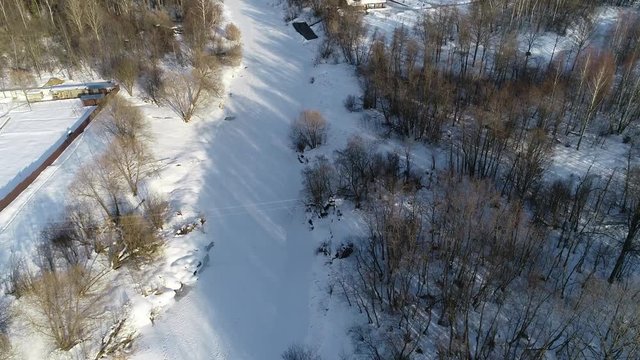 A delightful winter landscape in Russia