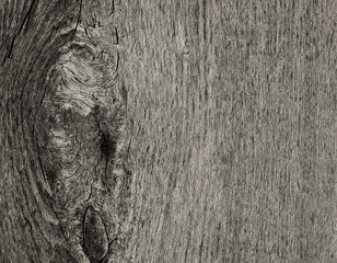 Texture of old faded wood with a knot. Abstract background for design. Vintage retro