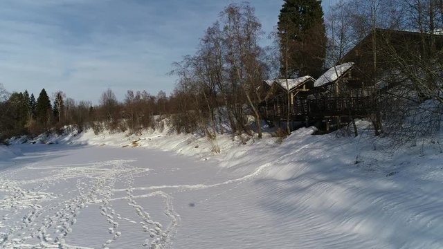 A delightful winter landscape in Russia