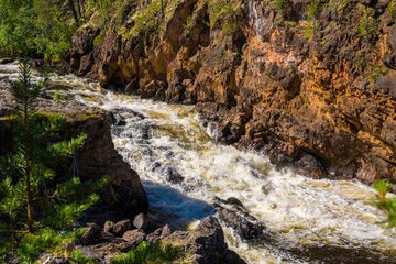Kiutaköngäs Rapids view, Oulanka National Park, Kuusamo, Finland