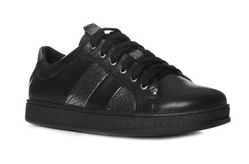 New stylish modern shoe on white background