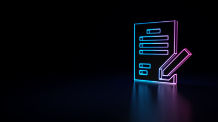 3d icon of contract