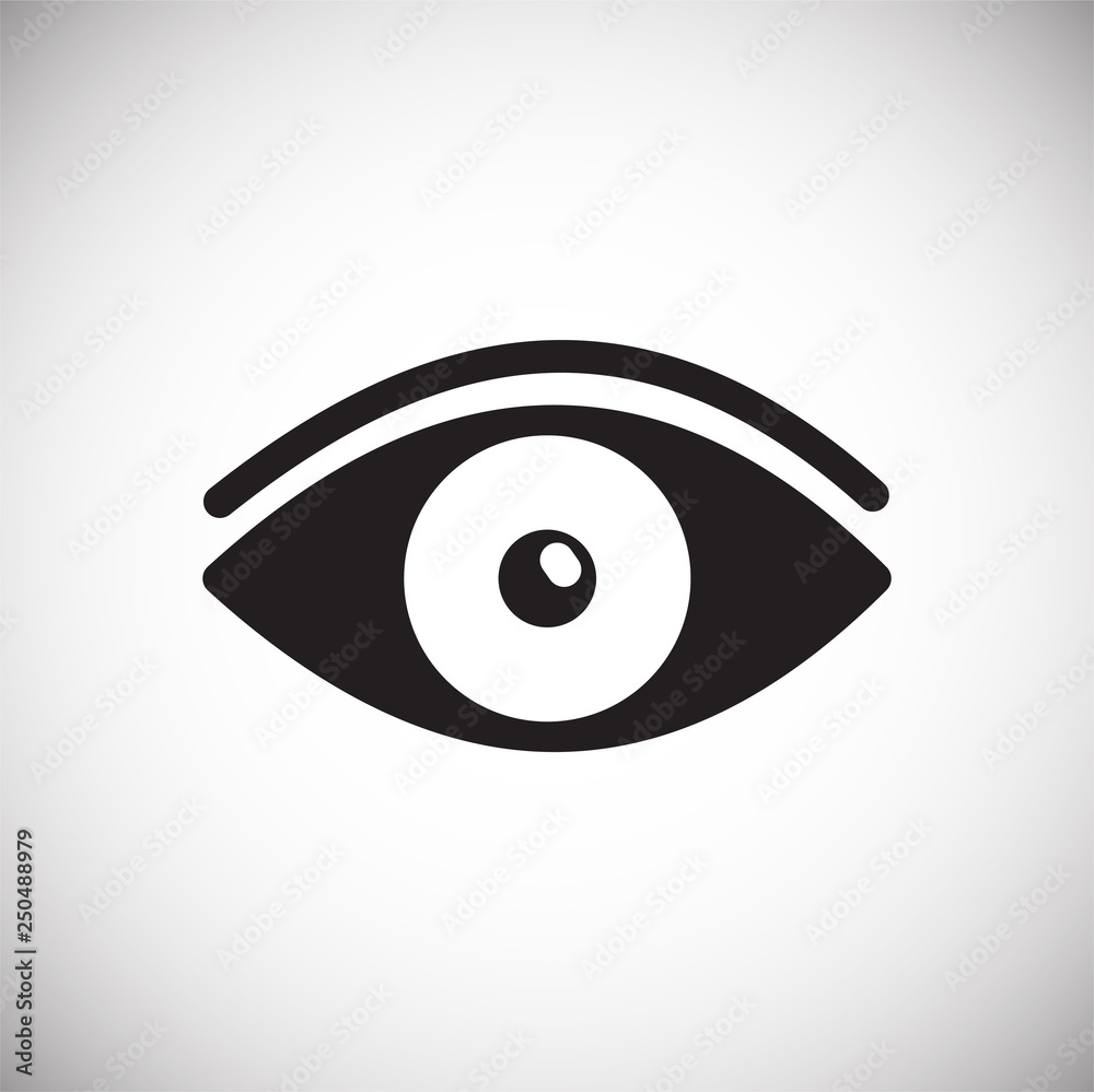 Poster eye icon on white background for graphic and web design, modern simple vector sign. internet concept