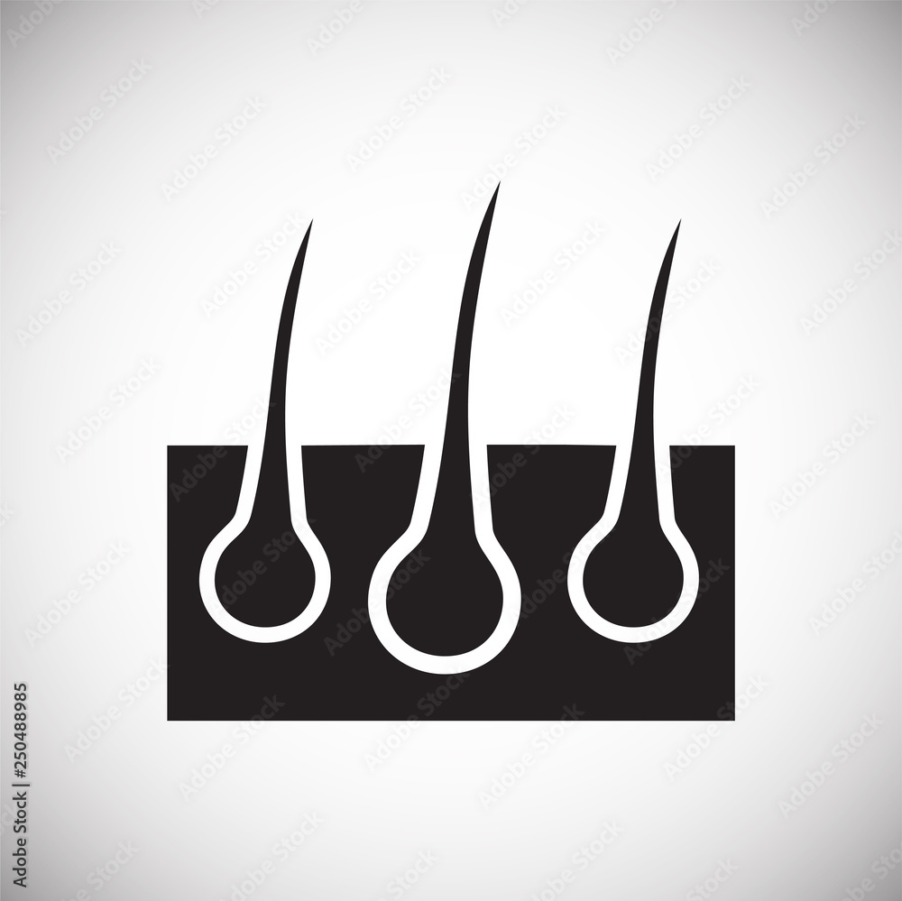Fototapete hairs icon on white background for graphic and web design, modern simple vector sign. internet conce