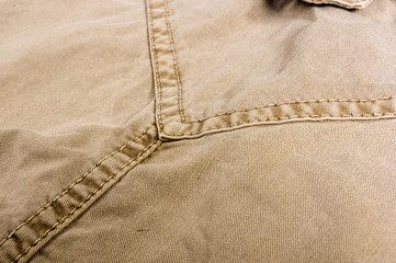 clothing items washed cotton fabric texture with seams