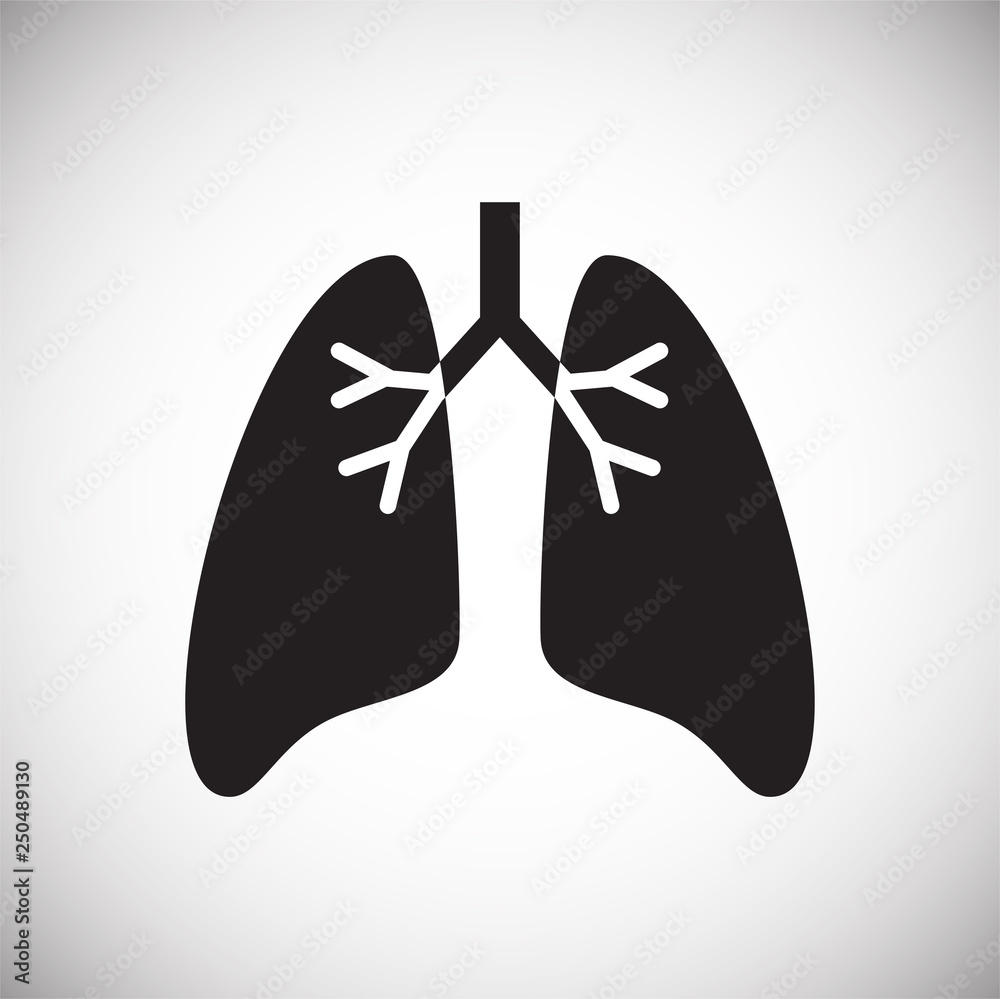 Poster lungs icon on white background for graphic and web design, modern simple vector sign. internet conce