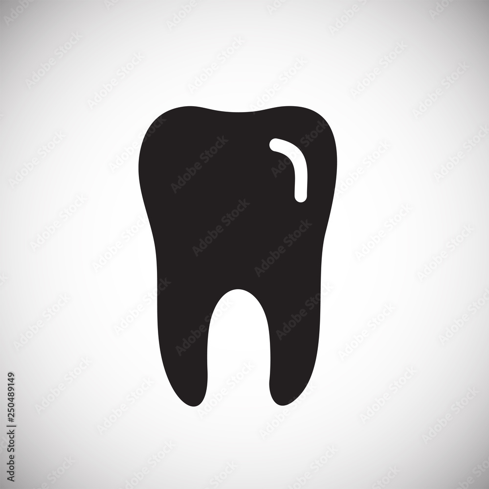 Poster teeth icon on white background for graphic and web design, modern simple vector sign. internet conce