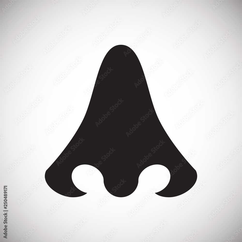 Poster nose icon on white background for graphic and web design, modern simple vector sign. internet concep