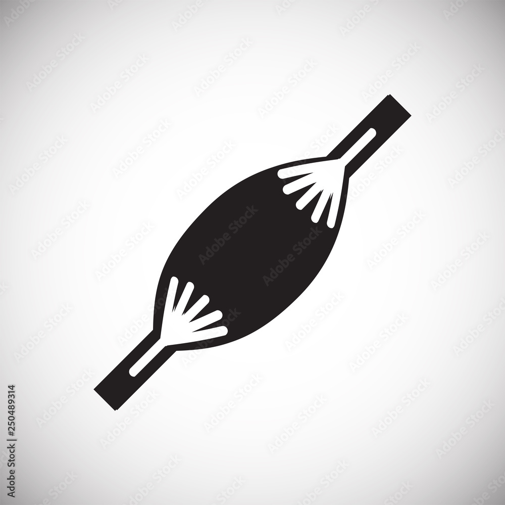 Poster muscle icon on white background for graphic and web design, modern simple vector sign. internet conc
