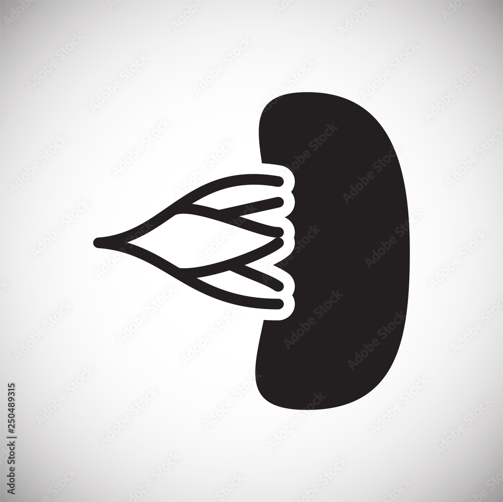 Poster kidneys icon on white background for graphic and web design, modern simple vector sign. internet con
